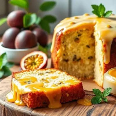 Aprenda a criar uma Receita de Bolo de Maracujá com Calda Azedinha e Perfeita