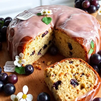 Delicie-se com esta Receita de Bolo de Uva com Cobertura Brilhante
