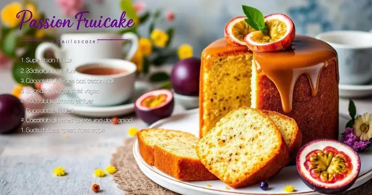Ingredientes do Bolo de Maracujá: Uma lista completa dos ingredientes que você vai precisar para fazer o bolo e a calda, incluindo dicas sobre substituições e opções veganas.