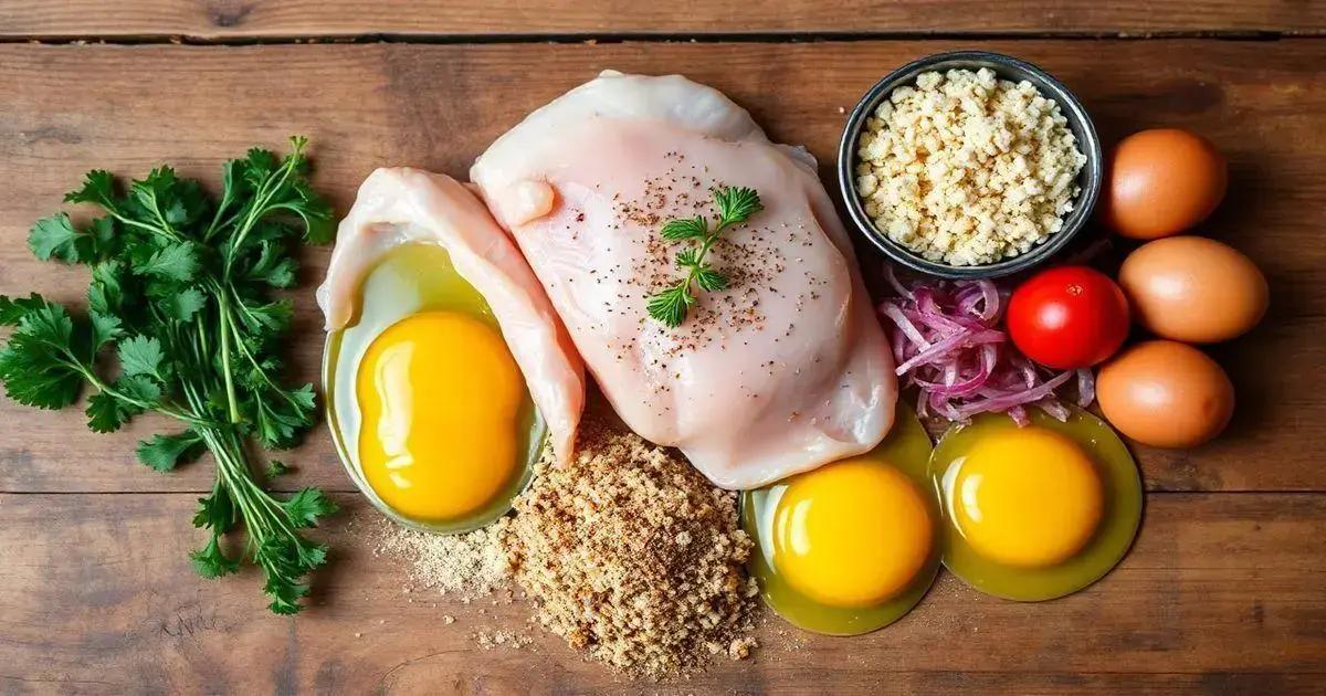 Ingredientes essenciais para Frango à Milanesa