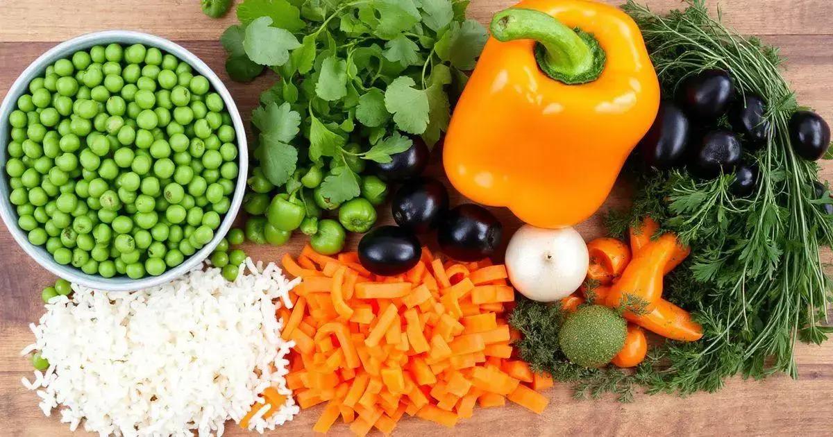 Ingredientes Necessários para Arroz à Grega Colorido