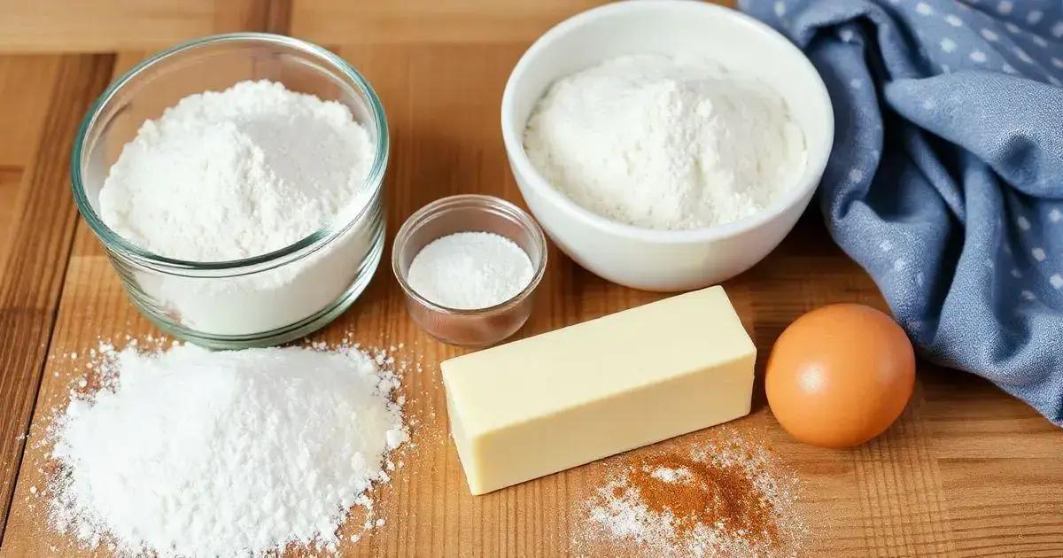 Ingredientes Necessários para Biscoitos de Canela