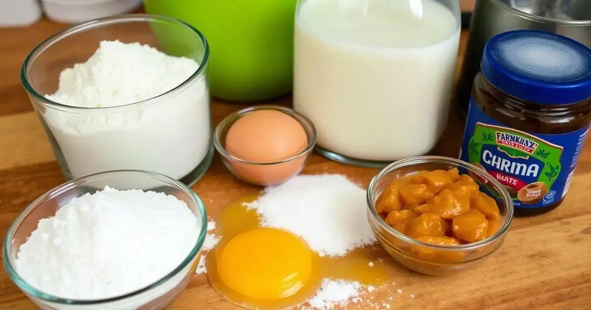 Ingredientes necessários para o Bolinho de Chuva Ingredientes necessários para o Bolinho de Chuva