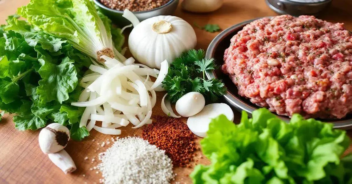 Ingredientes Necessários para o Hambúrguer Low Carb