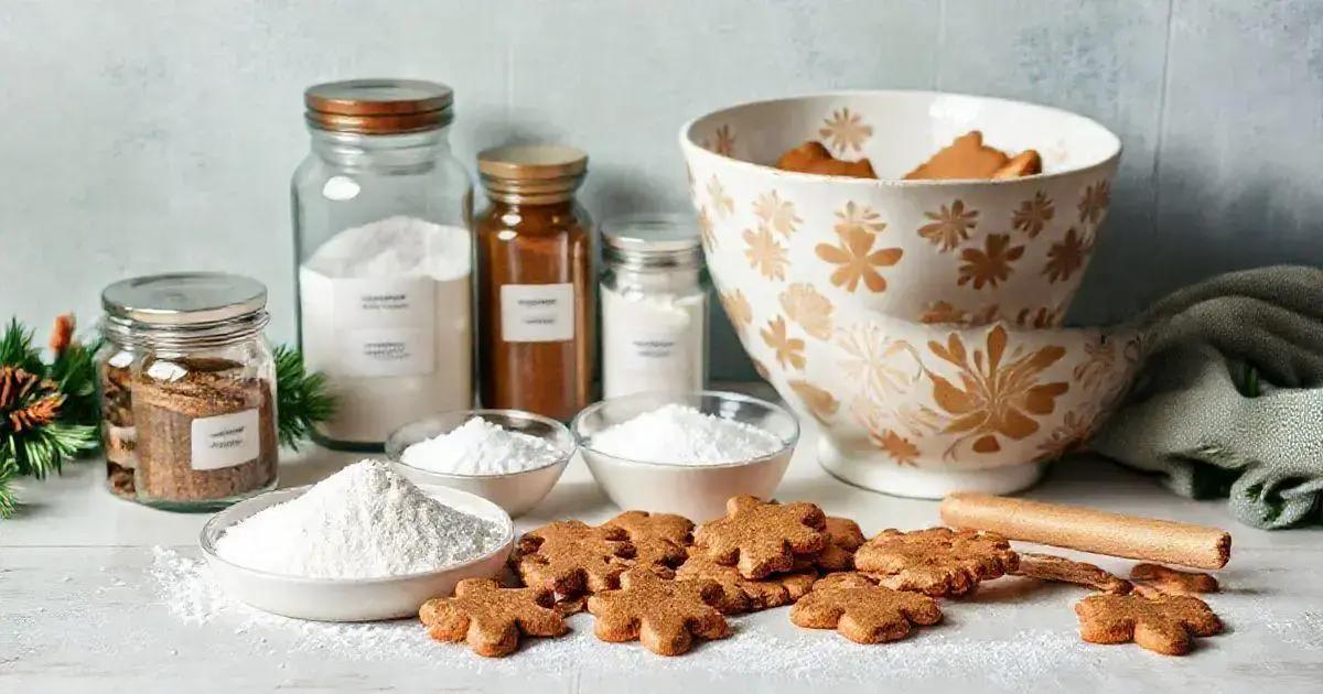 Ingredientes Necessários para os Biscoitos de Gengibre