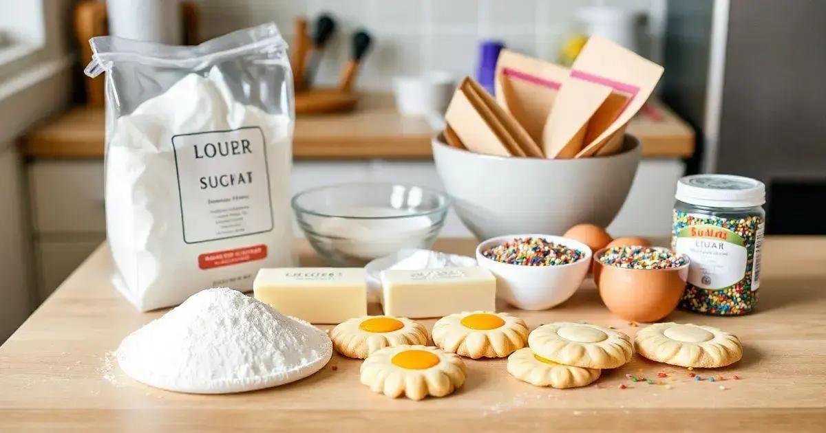 Ingredientes Necessários para os Biscoitos Decorados