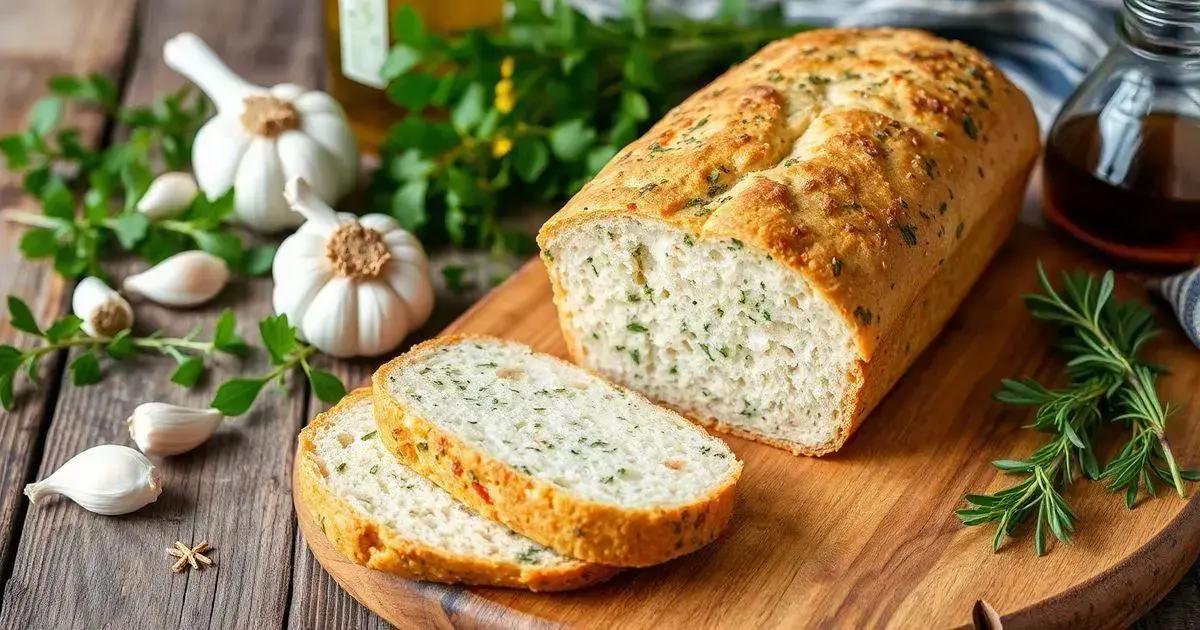 Ingredientes para o Pão de Alho e Ervas