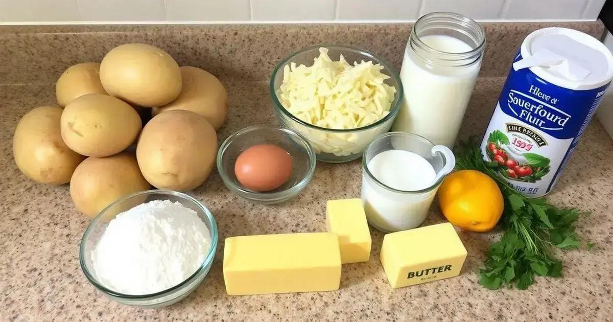 Ingredientes para o Pão de Batata Recheado Ingredientes para o Pão de Batata Recheado