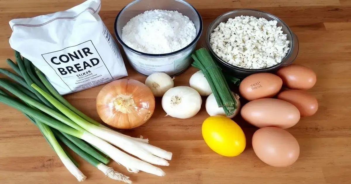Ingredientes para o Pão de Cebola