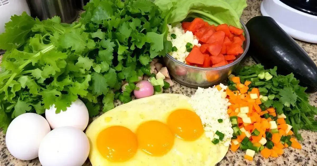 Ingredientes para Omelete Recheado