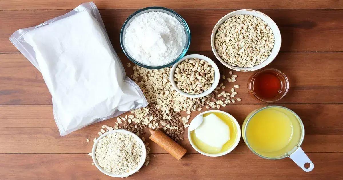 Ingredientes para os Biscoitos Integrais