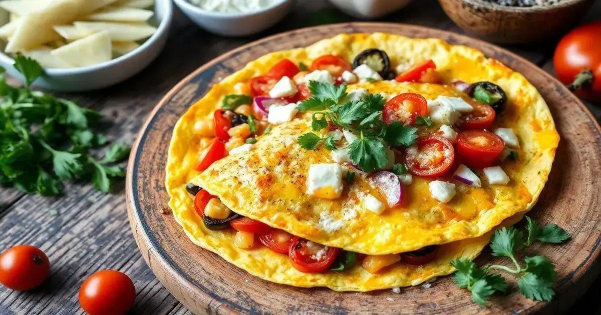 O que é a Omelete Recheado com Legumes e Queijo?