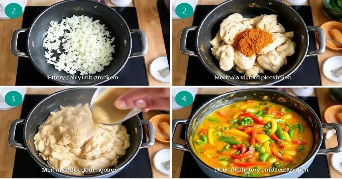 Passo a Passo da Receita de Frango ao Curry