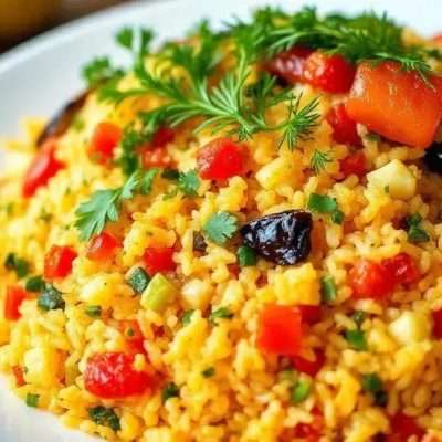 Prepare uma Receita de Arroz à Grega Colorido e Delicioso