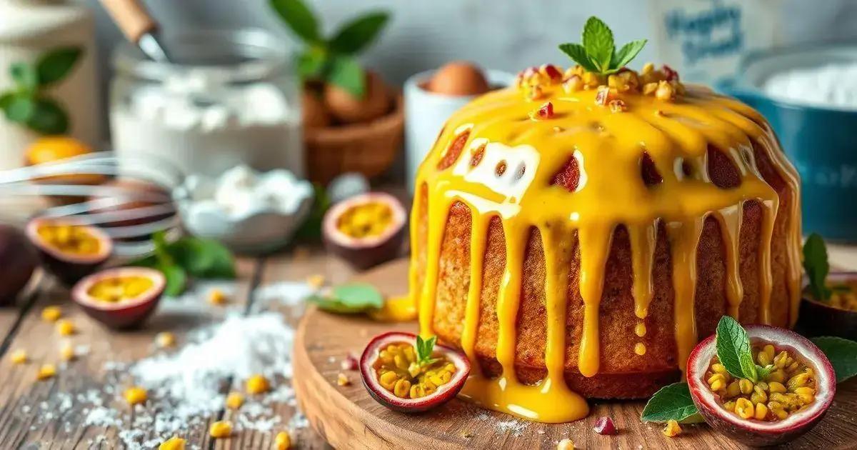 Preparo do Bolo e da Calda: Passo a passo de como preparar a massa do bolo e a deliciosa calda azedinha, com dicas para garantir que seu bolo fique perfeito e fofinho.
