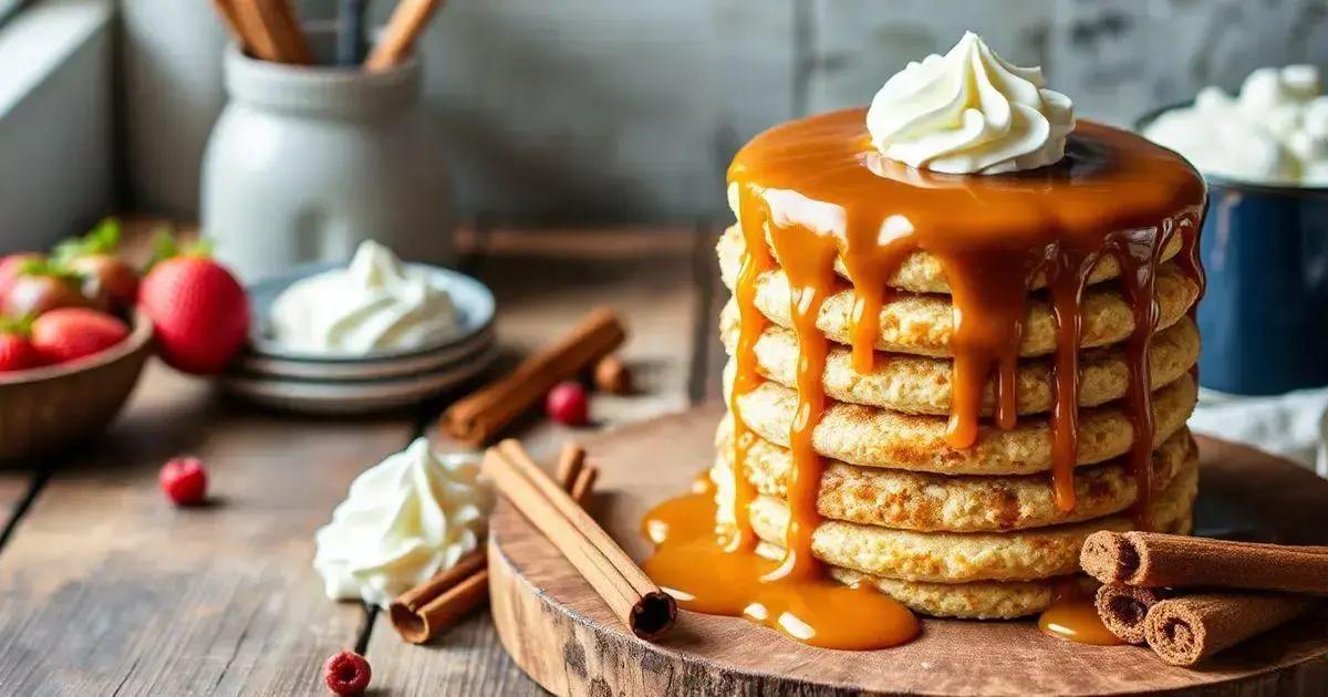 Sugestões de Acompanhamentos: Inspire-se com opções de acompanhamentos que realçam o sabor do seu bolo de churros, tornando-o ainda mais irresistível.
