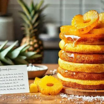 Veja como é simples essa Receita de Bolo de Abacaxi Caramelizado de Encher os Olhos