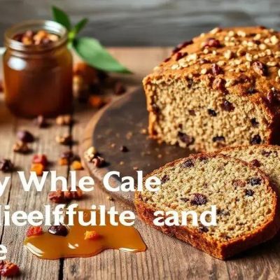 Veja como fazer uma Receita de Bolo Integral com Frutas Secas e Mel