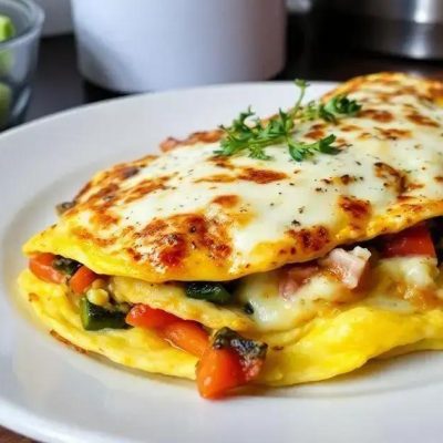 Veja o segredo dessa Receita de Omelete Recheado com Legumes e Queijo