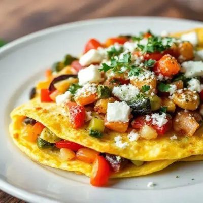Veja o segredo dessa Receita de Omelete Recheado com Legumes e Queijo