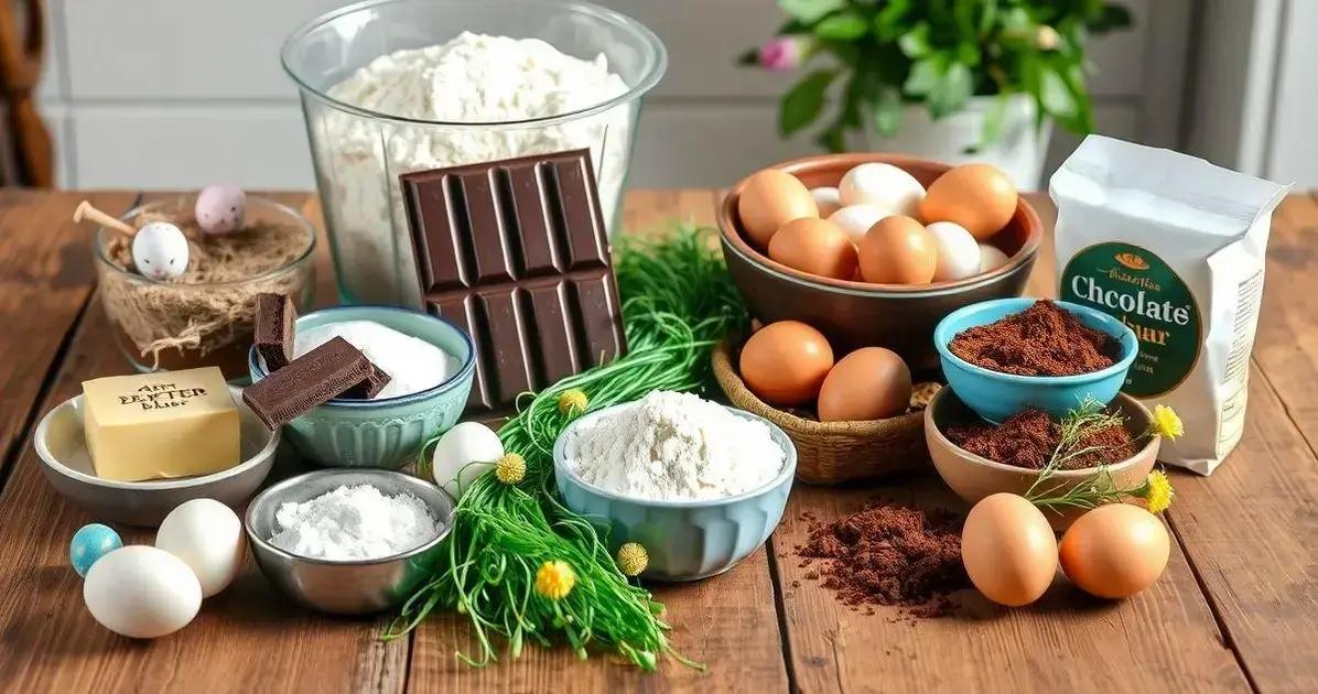 Ingredientes Essenciais para Brownies de Páscoa