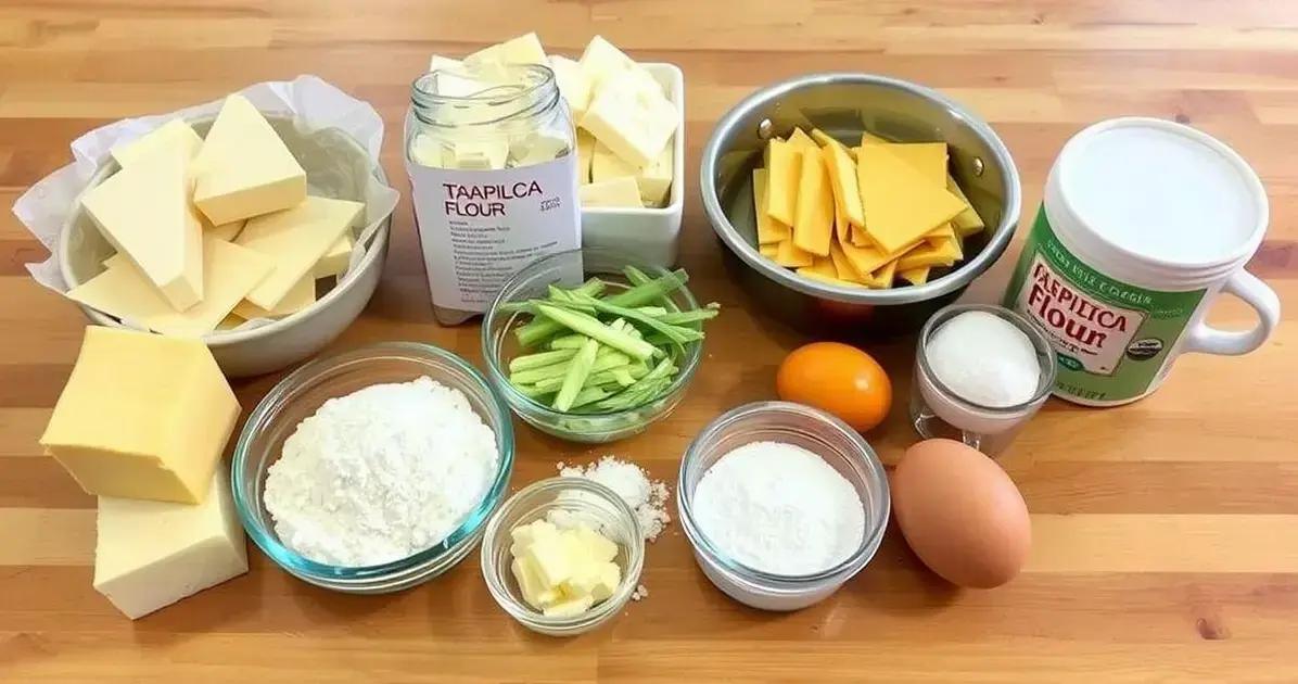 Ingredientes essenciais para preparar Pão de Queijo Low Carb