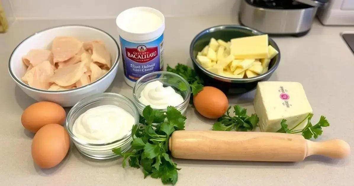 Ingredientes Necessários para a Quiche de Bacalhau Ingredientes Necessários para a Quiche de Bacalhau