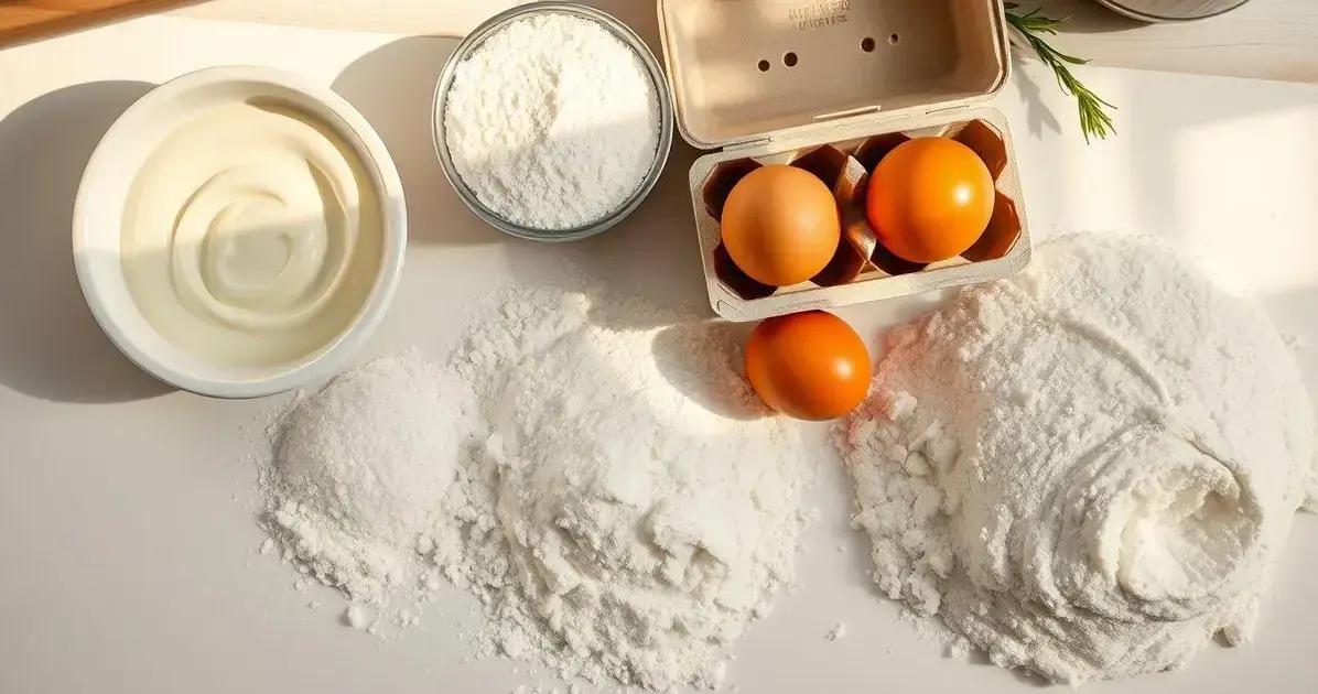 Ingredientes para o Bolo de Iogurte Natural
