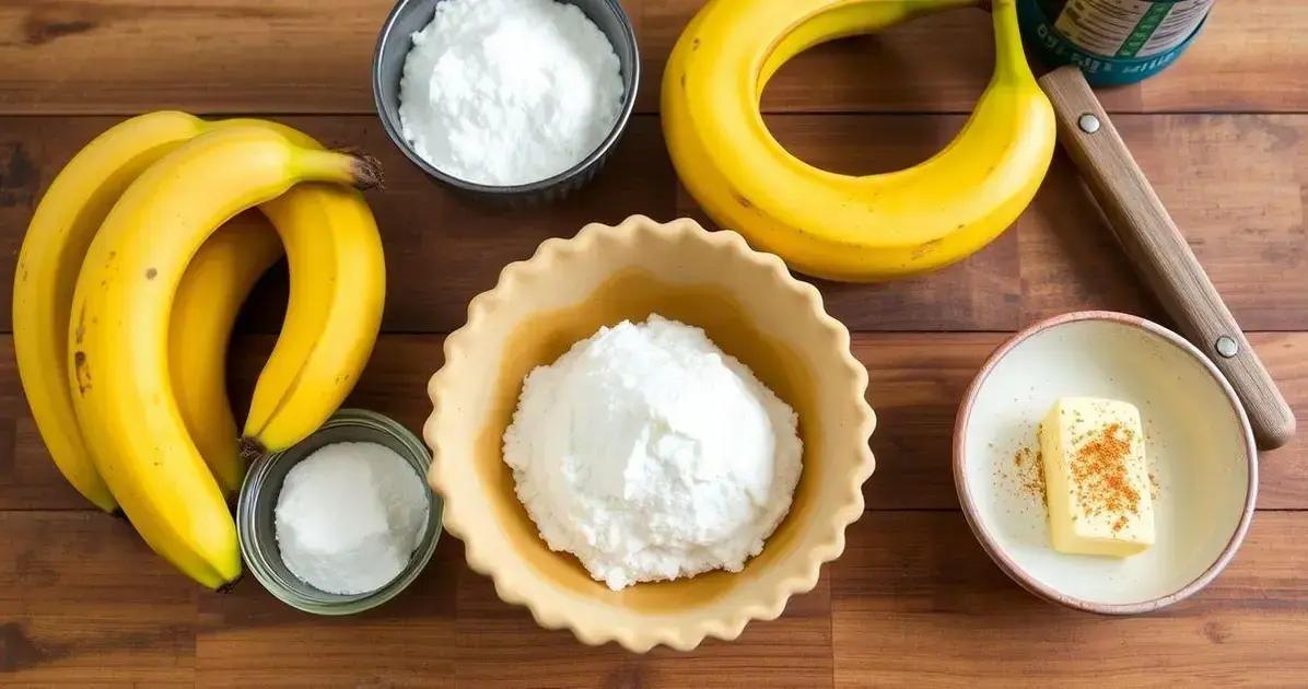 Ingredientes para Torta de Banana Caramelizada