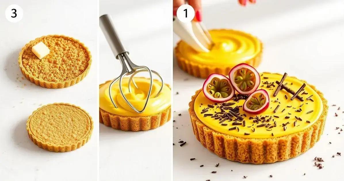 Passo a passo da receita de Torta Mousse de Maracujá
