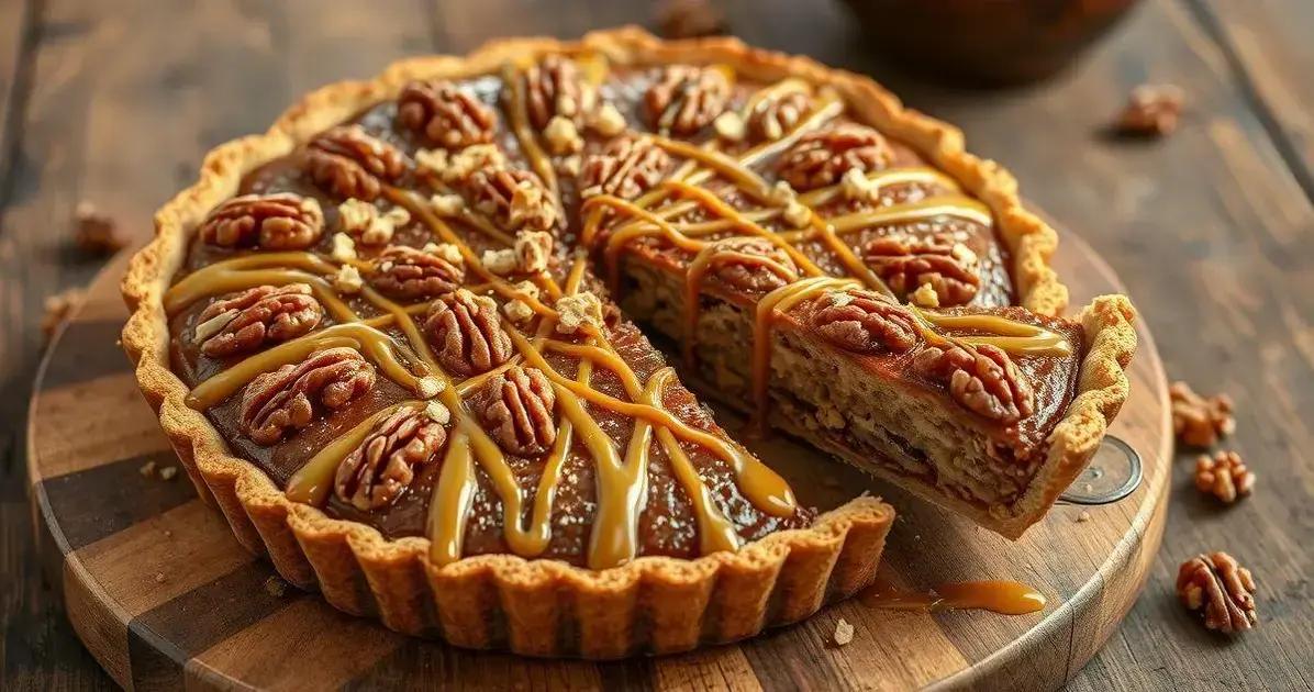 Receita de Torta de Nozes com Doce de Leite