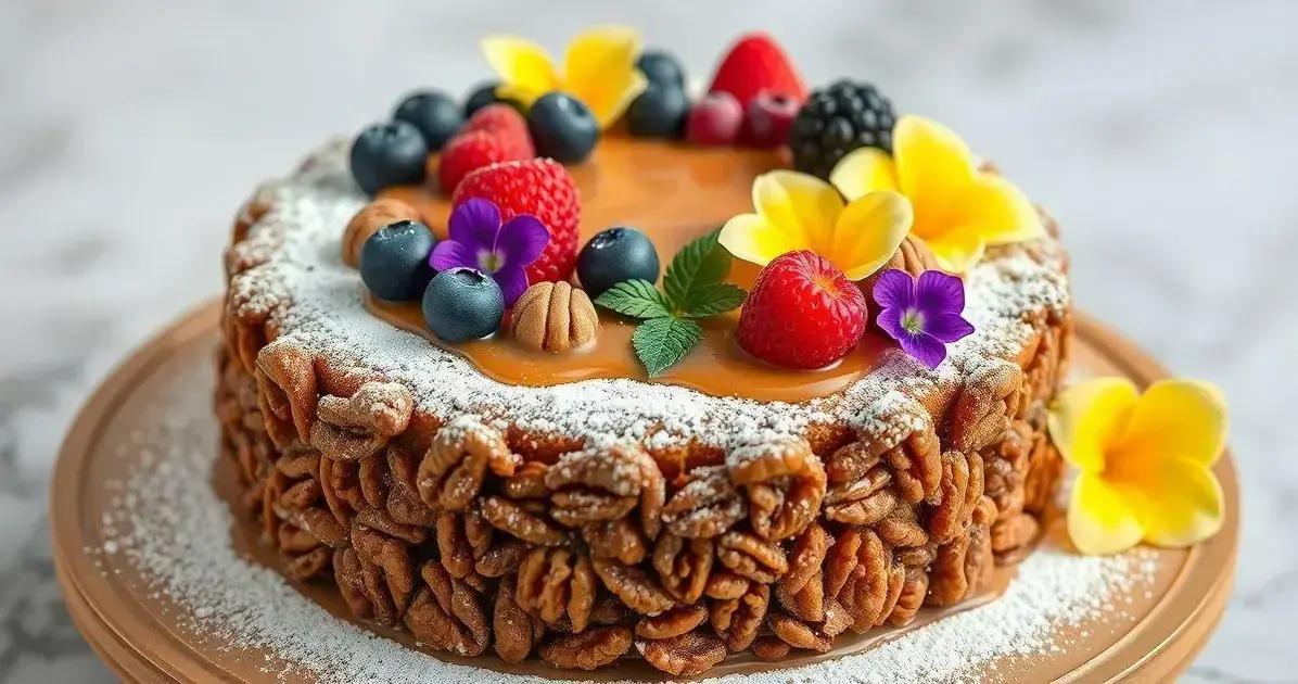Sugestões de decoração para o Bolo de Nozes com Doce de Leite