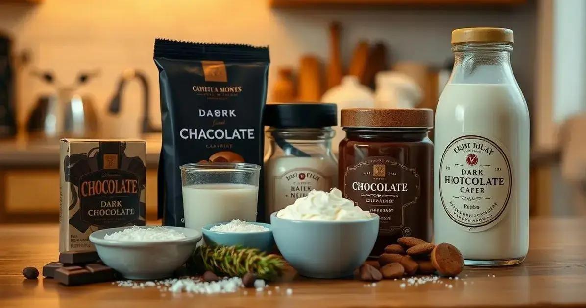Ingredientes Para o Chocolate Quente Belga
